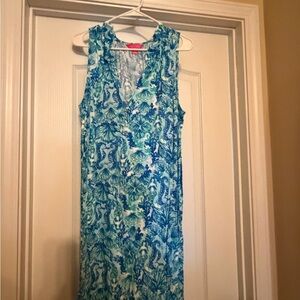 Lilly Pulitzer Aqua and White Dress